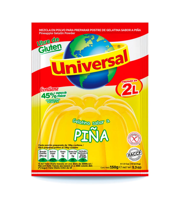 Universal Gelatina Piña / Ananas 150 gr